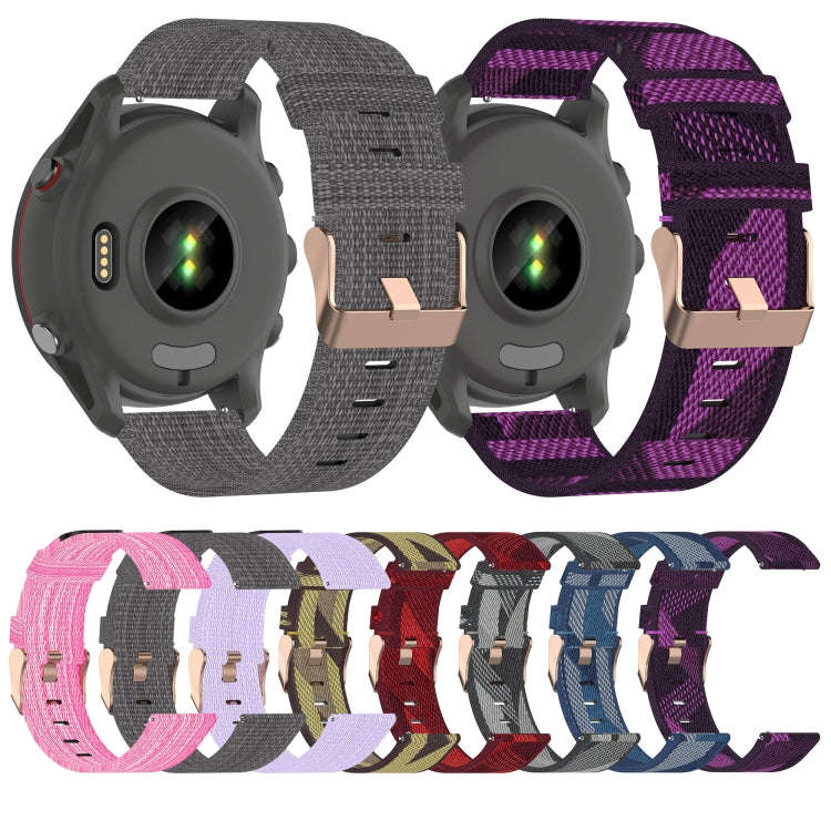 For Samsung Galaxy Watch5 40mm 20mm Nylon Woven Watch Band(Blue)
