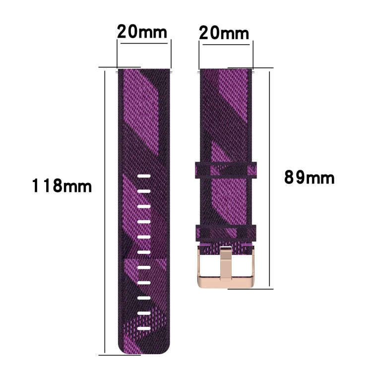 For Samsung Galaxy Watch5 40mm 20mm Nylon Woven Watch Band(Blue)