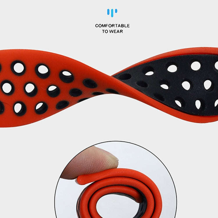 For Xiaomi Haylou RS4 LS12 22mm Two-Color Breathable Silicone Watch Band(Black+Red)
