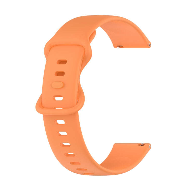 For Samsung Galaxy Watch5 40mm 20mm Butterfly Buckle Solid Color Silicone Watch Band(Orange)