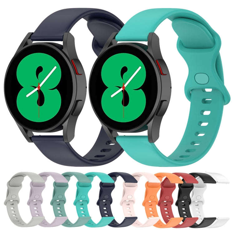 For Samsung Galaxy Watch5 40mm 20mm Butterfly Buckle Solid Color Silicone Watch Band(Red)