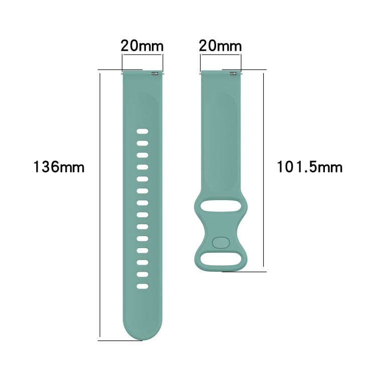 For Samsung Galaxy Watch5 40mm 20mm Butterfly Buckle Solid Color Silicone Watch Band(Red)