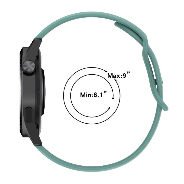 For Samsung Galaxy Watch4 44mm 20mm Butterfly Buckle Solid Color Silicone Watch Band(Rock Gray)