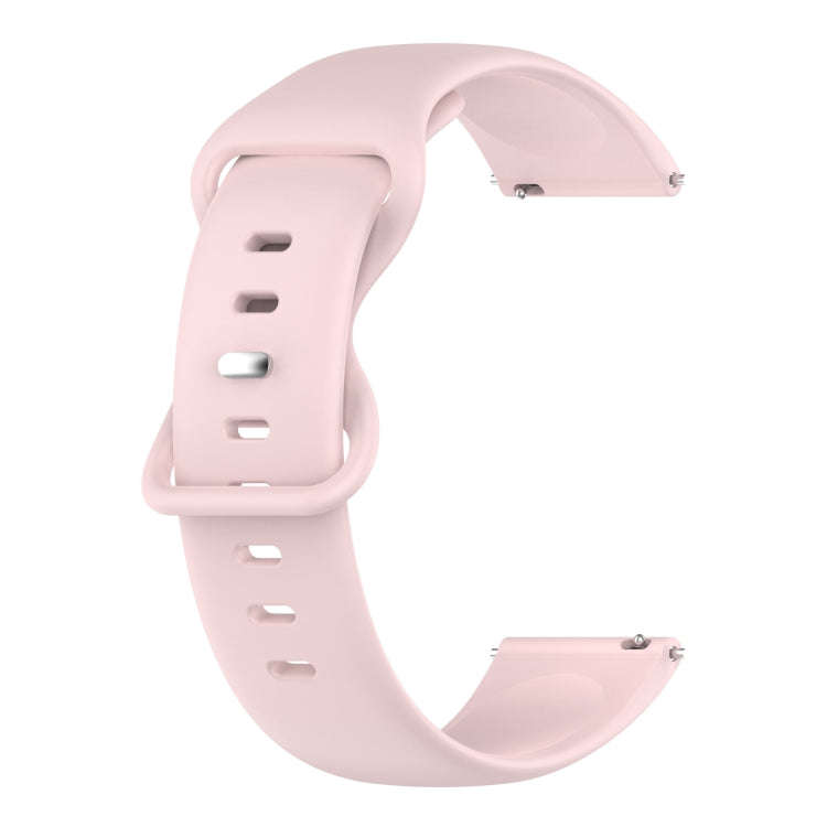 For Samsung Galaxy Watch Active 2 20mm Butterfly Buckle Solid Color Silicone Watch Band(Pink)