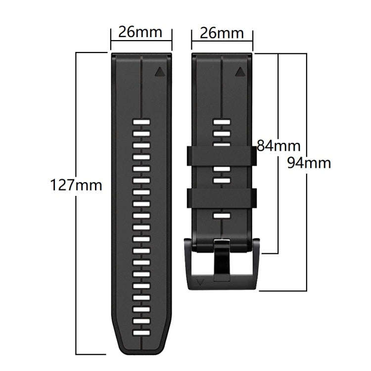 For Garmin Tactix 7 Pro 26mm Silicone Sports Two-Color Watch Band(Lime + Black)