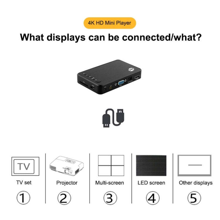 X16 4K Media Player Horizontal And Vertical Screen Video Advertising AD Player, Auto Looping Play...
