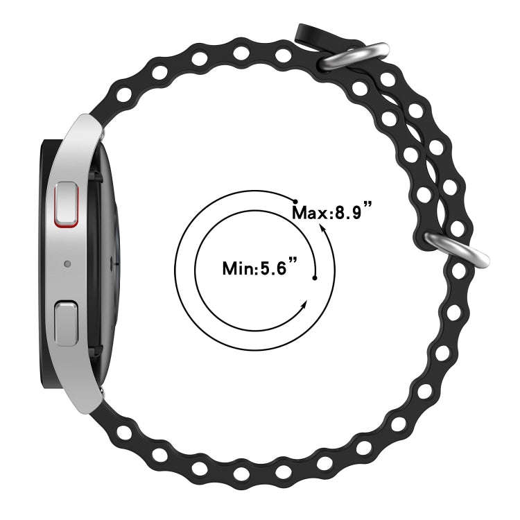 For Huawei Watch GT Runner 22mm Ocean Style Silicone Solid Color Watch Band(Grey)