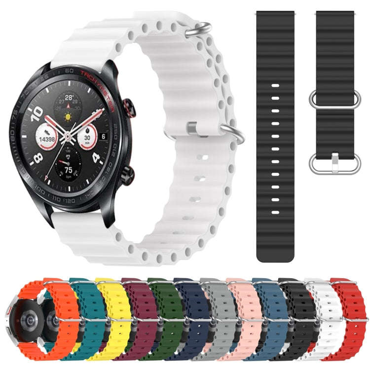 For Honor Watch Dream 22mm Ocean Style Silicone Solid Color Watch Band(Dark Blue)