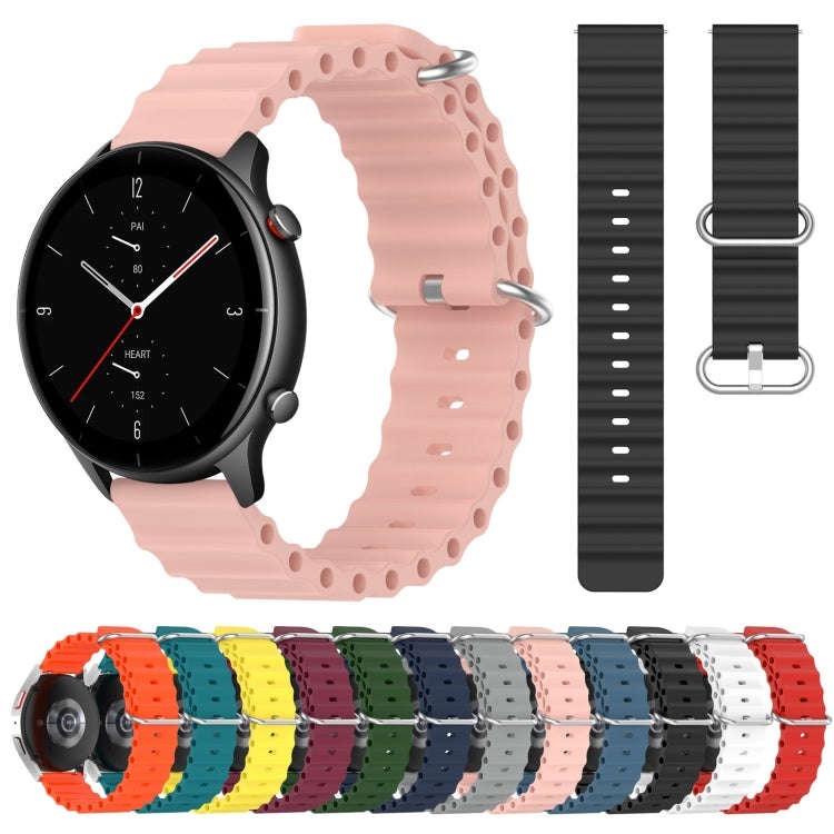 For Amazfit GTR 2e 22mm Ocean Style Silicone Solid Color Watch Band(Orange)