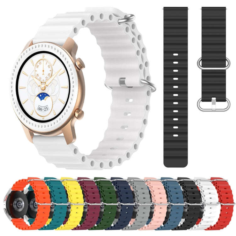 For Amazfit GTR 42mm 20mm Ocean Style Silicone Solid Color Watch Band(Pink)
