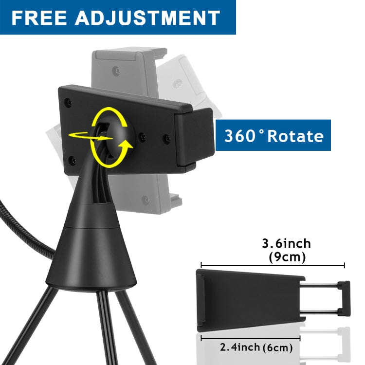 NS-08 LED Dimmable Ring Lamp with Phone Tripod Stand Holder