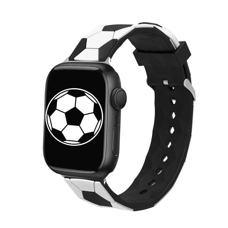 Football Style Metal Connector Silicone Watch Band For Apple Watch Ultra 49mm&Watch Ultra 2 49mm ...