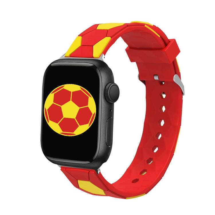 Football Style Metal Connector Silicone Watch Band For Apple Watch Ultra 49mm&Watch Ultra 2 49mm ...