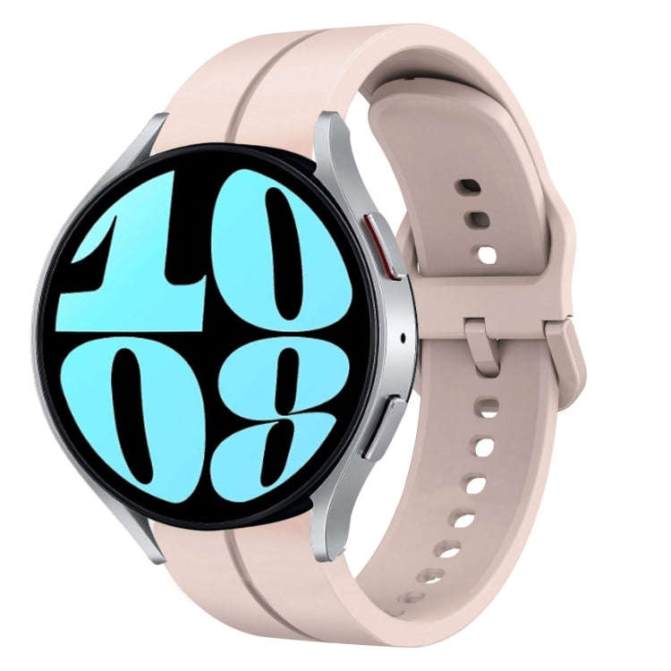 For Samsung Galaxy Watch 6 44mm 20mm Loop Silicone Watch Band(Pink)