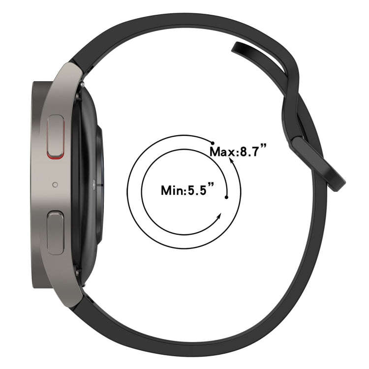For Samsung Galaxy Watch 6 40mm 20mm Loop Silicone Watch Band(Navy Blue)