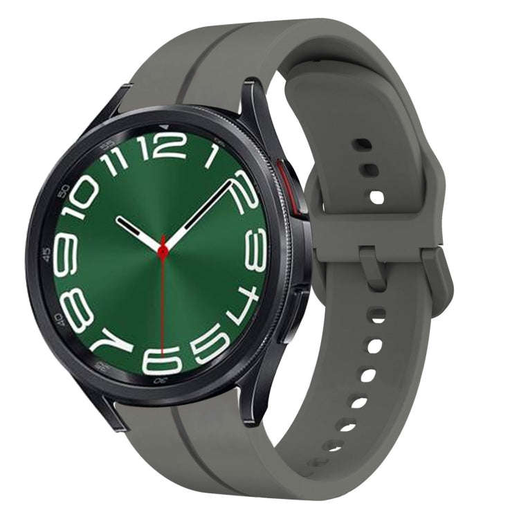 For Samsung Galaxy Watch 6 Classic 47mm 20mm Loop Silicone Watch Band(Dark Grey)