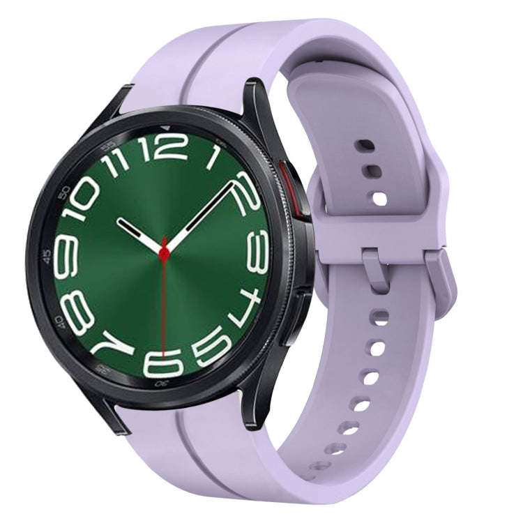 For Samsung Galaxy Watch 6 Classic 43mm 20mm Loop Silicone Watch Band(Purple)