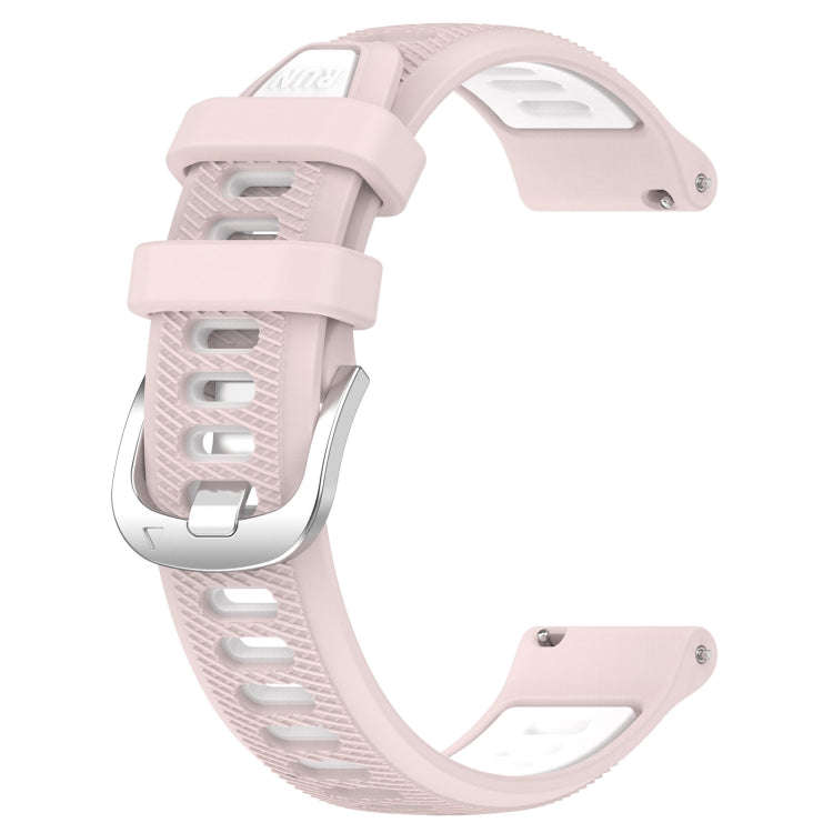 For Samsung Galaxy Watch 6 Classic 43mm 20mm Sports Two-Color Steel Buckle Silicone Watch Band(Pi...