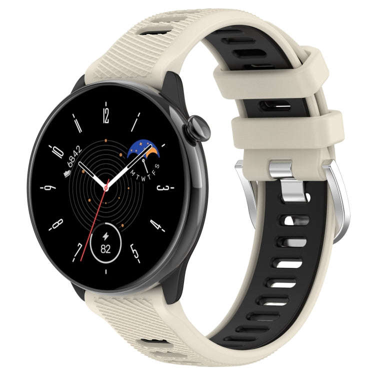 For Samsung Galaxy Watch 6 Classic 43mm 20mm Sports Two-Color Steel Buckle Silicone Watch Band(St...