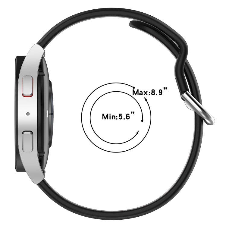 For Samsung Galaxy Watch 6 Classic 43mm 20mm Breathable Two-Color Silicone Watch Band(Red+Black)
