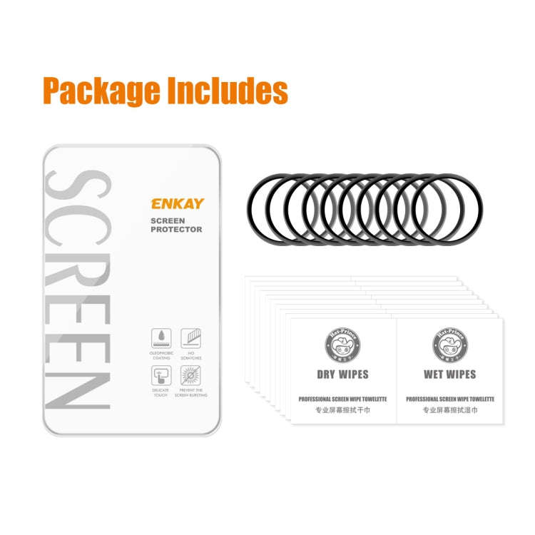 10pcs For Huawei Watch 4 ENKAY 3D Full Coverage Soft PC Edge + PMMA HD Screen Protector Film