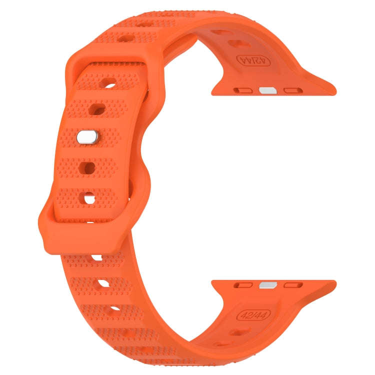 For Apple Watch SE 2022 40mm Reverse Buckle Dot Texture Silicone Watch Band(Orange)