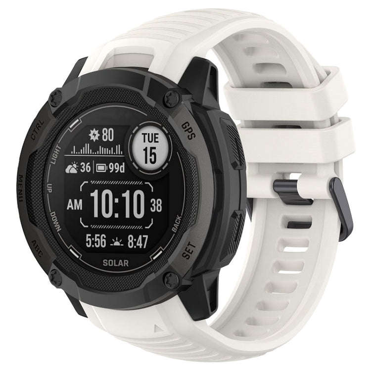 For Garmin Instinct 2X Sports Silicone Replacement Watch Band(White)