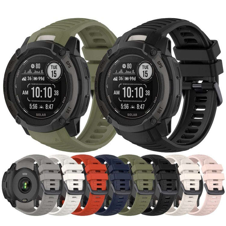 For Garmin Instinct 2X Sports Silicone Replacement Watch Band(White)