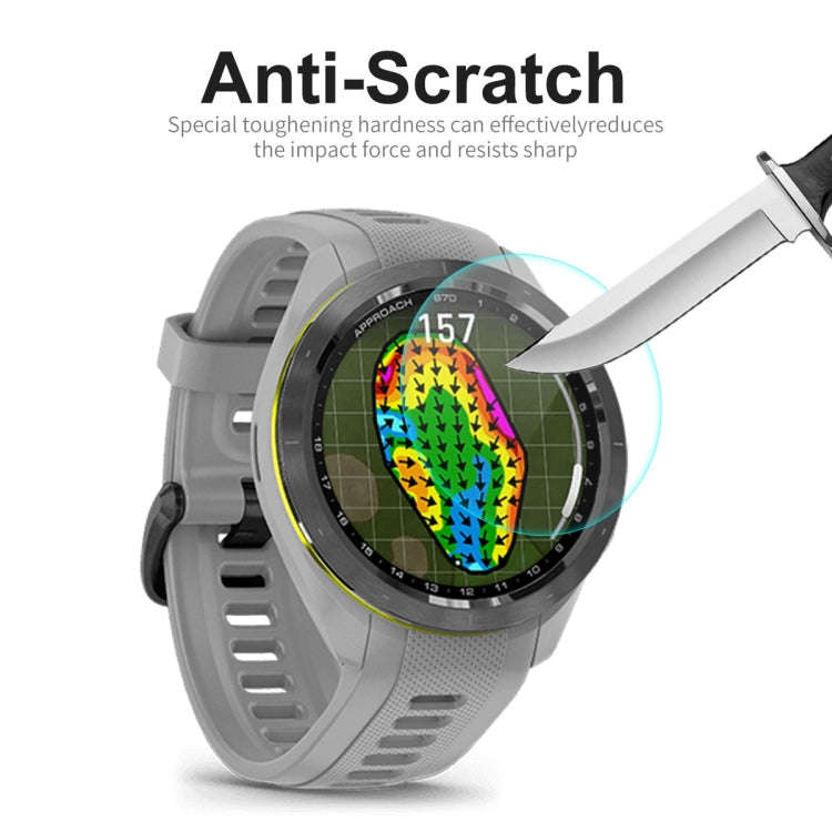 For Garmin Approach S70 42mm 2pcs ENKAY 0.2mm 9H Tempered Glass Screen Protector Watch Film