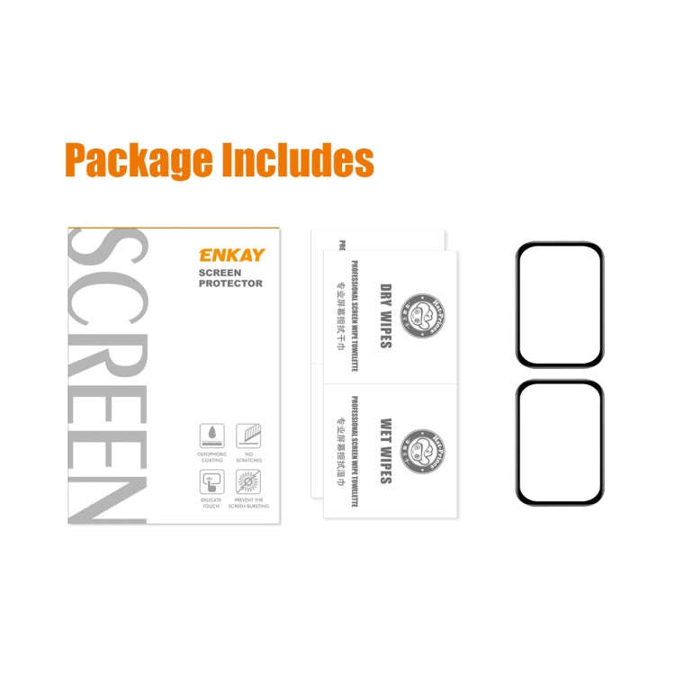 For Xiaomi Mi Band 8 Pro 2pcs ENKAY ENKAY 3D Full Coverage Soft PC Edge PMMA HD Screen Film