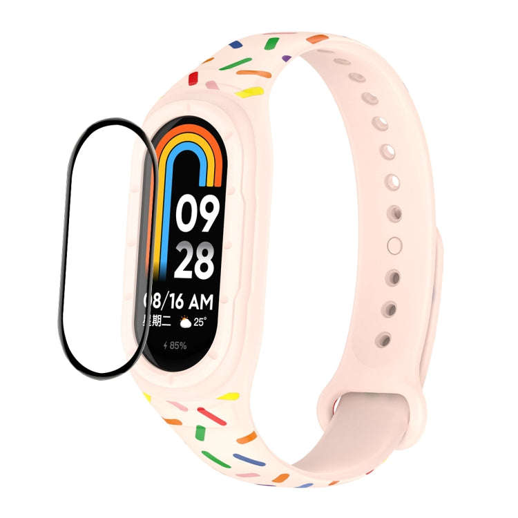 For Xiaomi Mi Band 8 ENKAY Hat-Prince Full Coverage Screen Protector + Adjsutable Silicone Sport ...