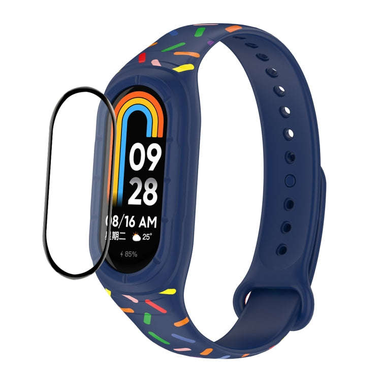 For Xiaomi Mi Band 8 ENKAY Hat-Prince Full Coverage Screen Protector + Adjsutable Silicone Sport ...