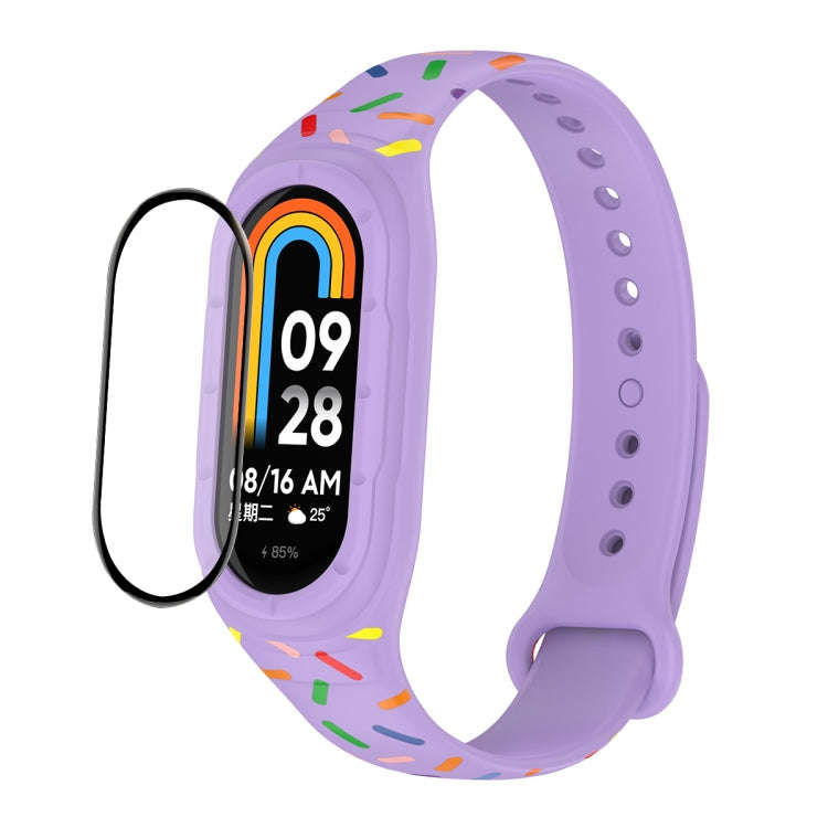 For Xiaomi Mi Band 8 ENKAY Hat-Prince Full Coverage Screen Protector + Adjsutable Silicone Sport ...