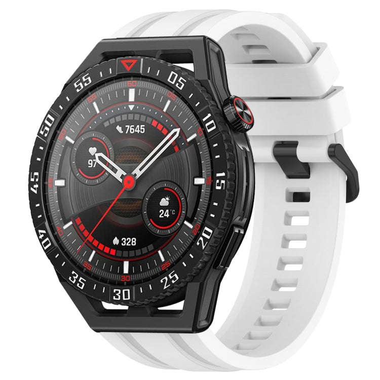 For Huawei Watch GT3 SE Long & Short Sports Solid Color Silicone Watch Band Set(White)