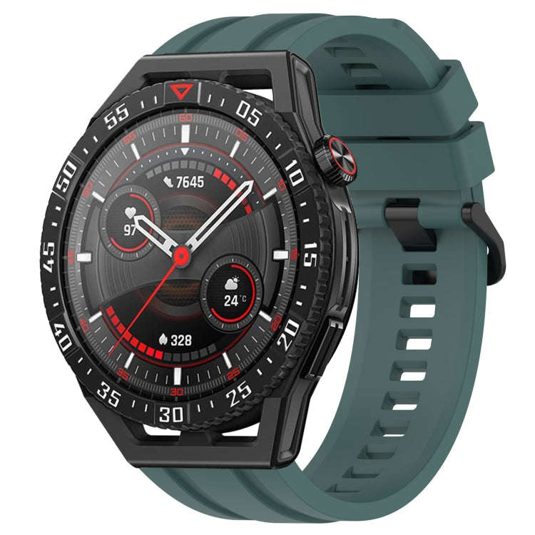 For Huawei Watch GT3 SE Long & Short Sports Solid Color Silicone Watch Band Set(Olive Green)