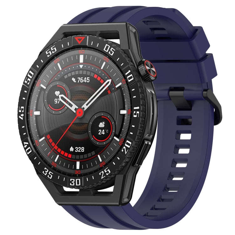 For Huawei Watch GT3 SE Long & Short Sports Solid Color Silicone Watch Band Set(Midnight Blue)