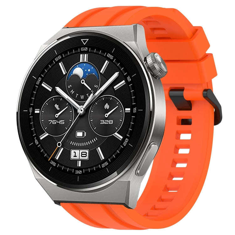 For Huawei Watch 3 Pro Long & Short Sports Solid Color Silicone Watch Band Set(Orange)
