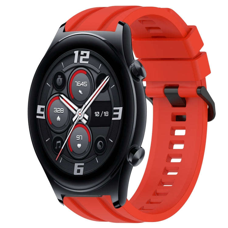 For Huawei Watch 3 Long & Short Sports Solid Color Silicone Watch Band Set(Red)