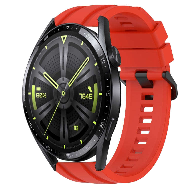 For Huawei Watch GT Runner Long & Short Sports Solid Color Silicone Watch Band Set(Red)