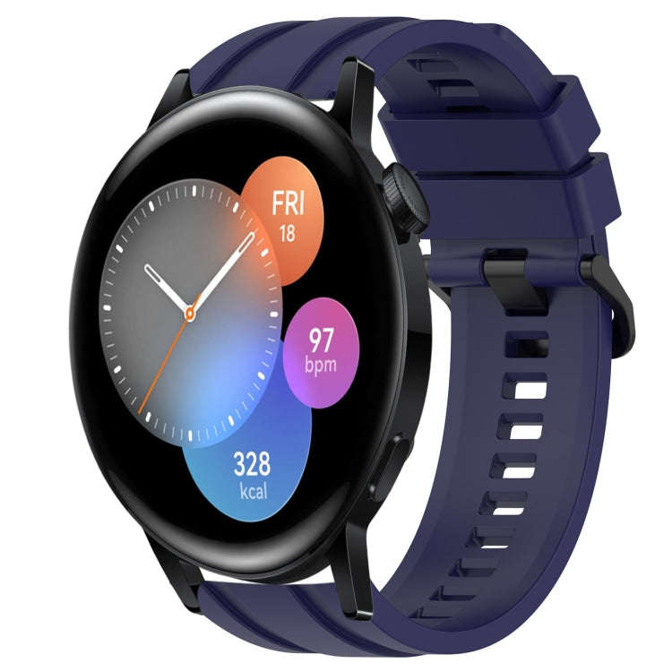 For Honor Watch GS 3 Long & Short Sports Solid Color Silicone Watch Band Set(Midnight Blue)