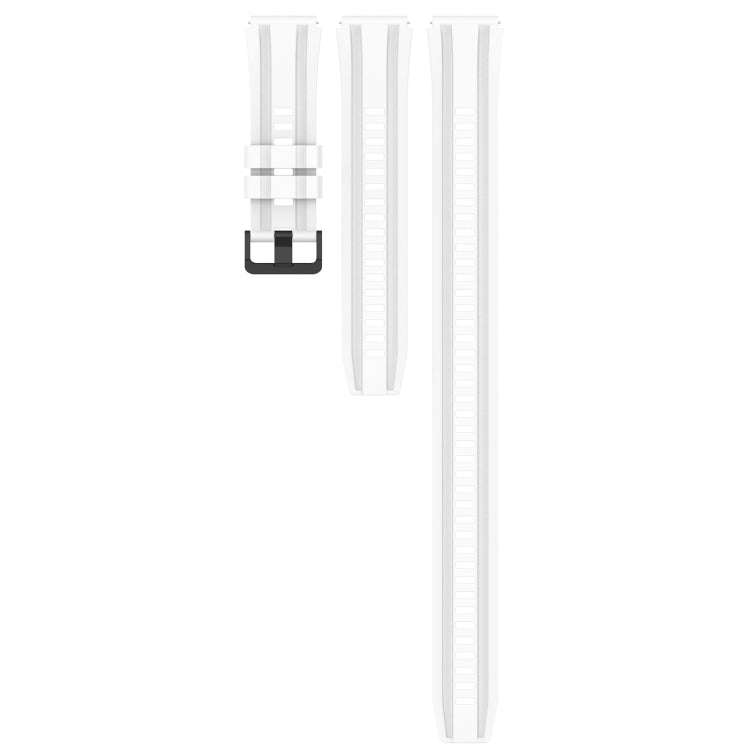 For Honor Watch GS Pro Long & Short Sports Solid Color Silicone Watch Band Set(White)
