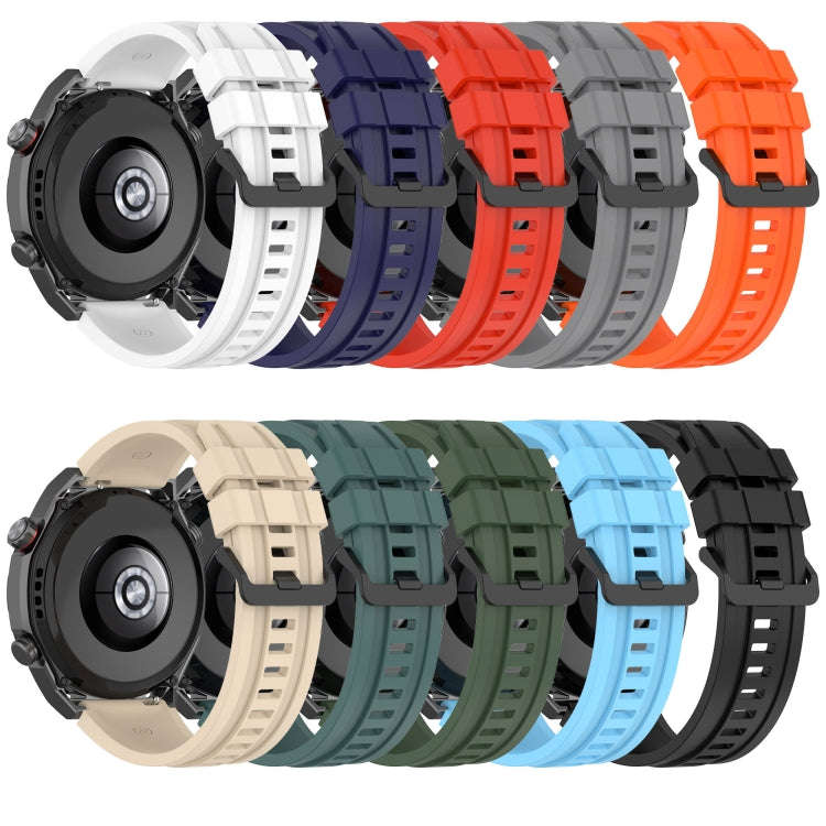 For Huawei Watch 3 Pro New Long & Short Sports Solid Color Silicone Watch Band Set(Grey)