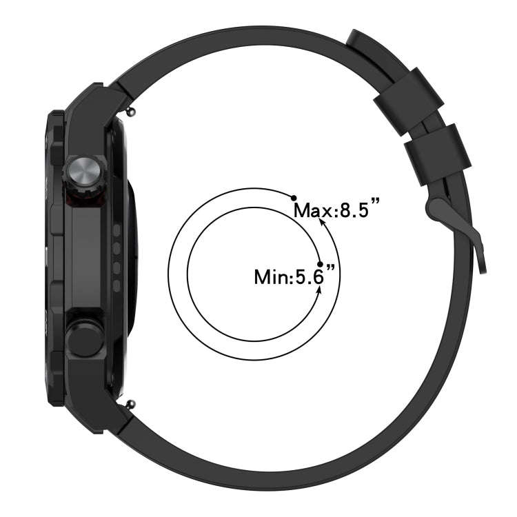 For Huawei Watch 3 Pro New Long & Short Sports Solid Color Silicone Watch Band Set(Midnight Blue)