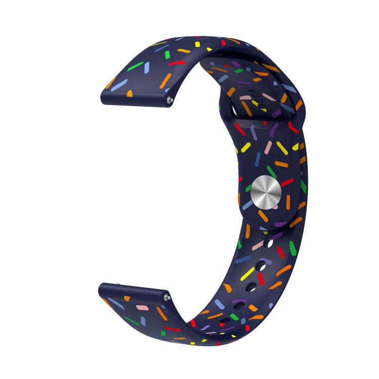 For Samsung Galaxy Watch 5 Pro Sports Rainbow Dots Silicone Buckle Watch Band(Blue)
