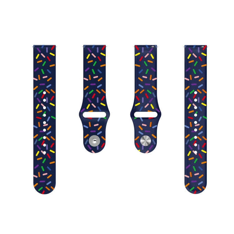For Samsung Galaxy Watch 5 Pro Sports Rainbow Dots Silicone Buckle Watch Band(Blue)