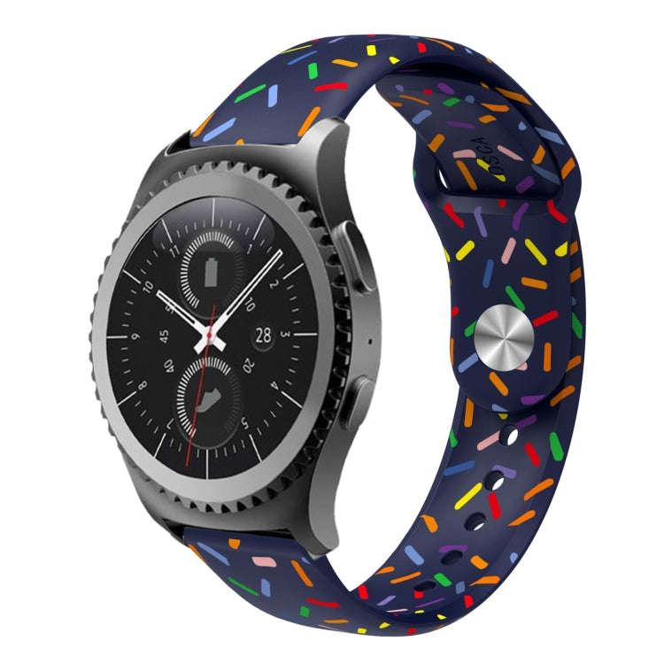 For Samsung Galaxy watch Active 40mm Sports Rainbow Dots Silicone Buckle Watch Band(Blue)
