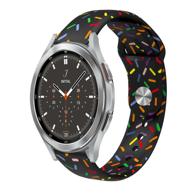 For Samsung Gear S2 Classic Sports Rainbow Dots Silicone Buckle Watch Band(Black)