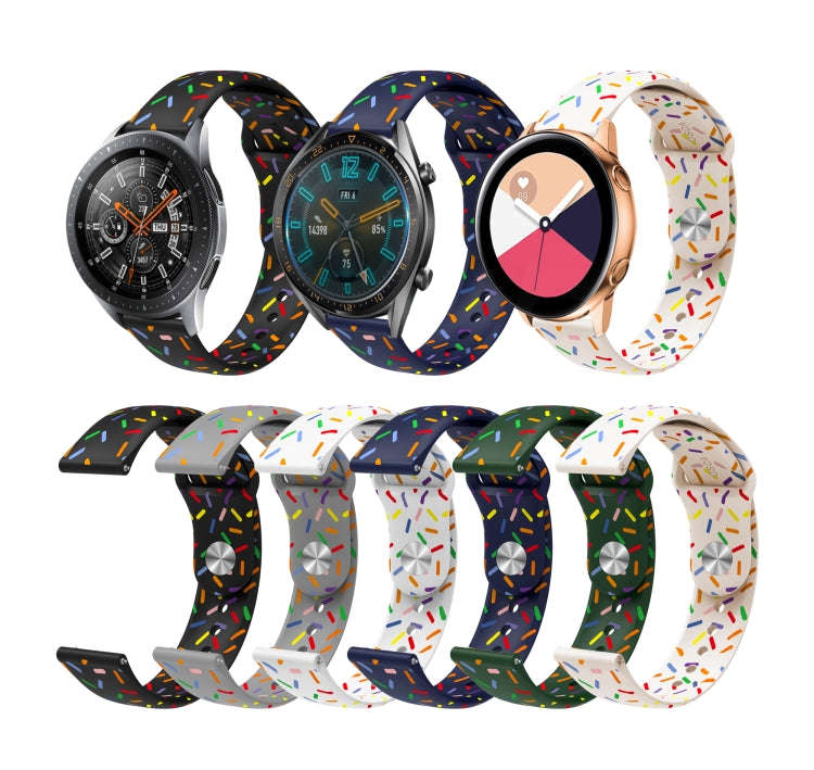 For Samsung Galaxy Watch 5 Pro Sports Rainbow Dots Silicone Buckle Watch Band(Blue)