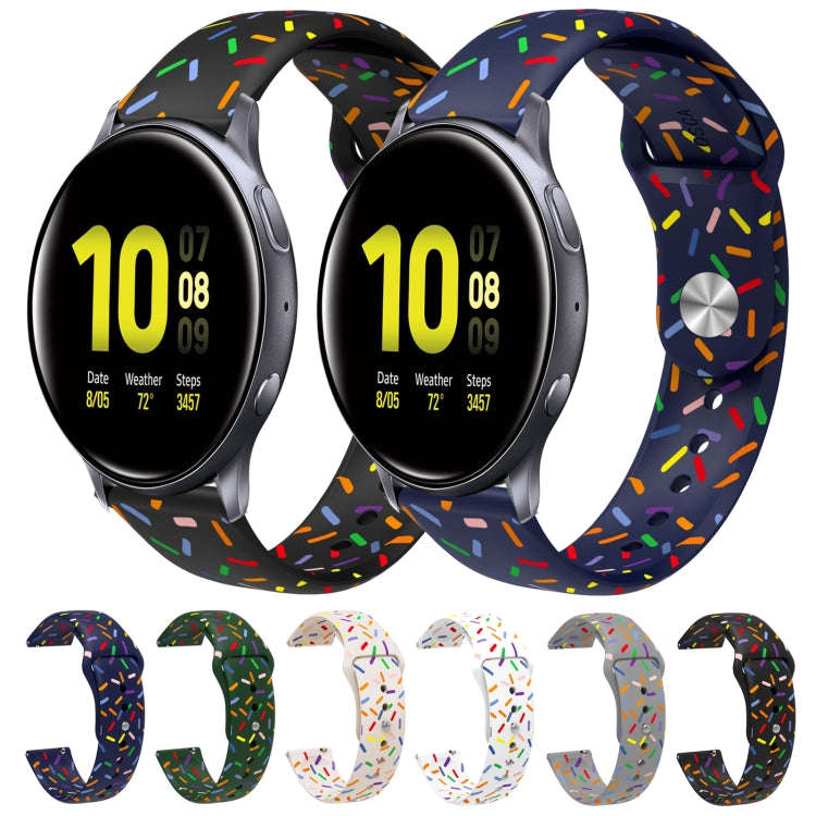 For Samsung Galaxy Watch 5 Pro Sports Rainbow Dots Silicone Buckle Watch Band(Blue)