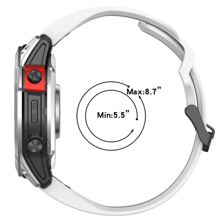 For Garmin Instinct Two Color Reverse Buckle 22mm Silicone Watch Band(Grey+Yellow)